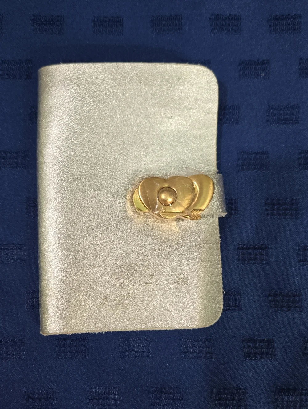 Agnes B. Silver Key Holder with Gold Flower Snap